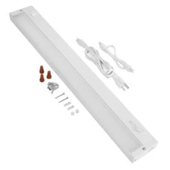 24 In. Hardwired Or Plug And Play, White, Integrated LED, Integrated LED Under Cabinet Light, Dimmable, Linkable, 5-CCT -Lamp Parts white maxxima under cabinet bar lights msl 24125005 76 1000