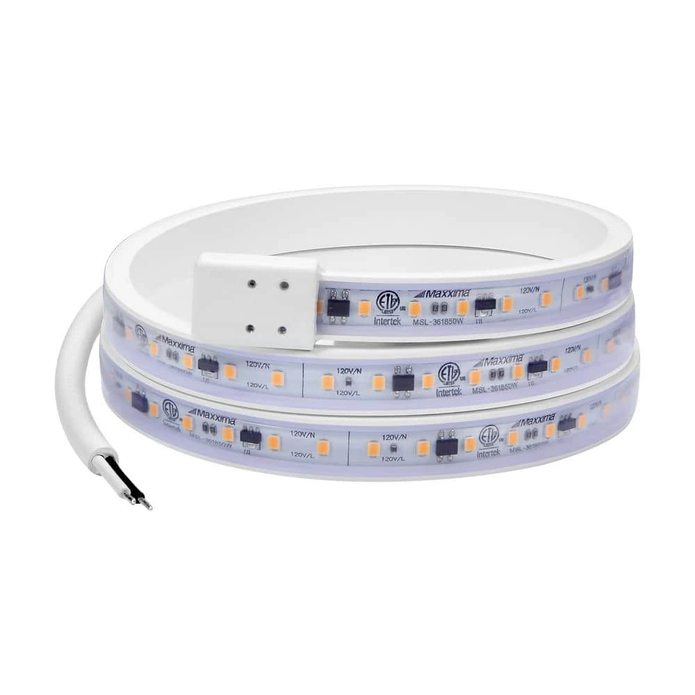36 In. Hardwired, White, Integrated LED, Under Cabinet Light, 1380 Lumens, 3000K Warm White, 120-Volt Cove Light 3 36 In. Hardwired, White, Integrated LED, Under Cabinet Light, 1380 Lumens, 3000K Warm White, 120-Volt Cove Light