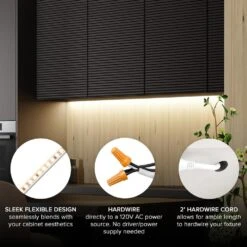 36 In. Hardwired, White, Integrated LED, Under Cabinet Light, 1380 Lumens, 3000K Warm White, 120-Volt Cove Light 20 36 In. Hardwired, White, Integrated LED, Under Cabinet Light, 1380 Lumens, 3000K Warm White, 120-Volt Cove Light -Lamp Parts white maxxima under cabinet bar lights msl 361850w 76 1000