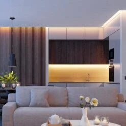 84 In. Hardwired, White, Integrated LED, Under Cabinet Light, 3220 Lumens, 3000K Warm White, 120-Volt Cove Light -Lamp Parts white maxxima under cabinet bar lights msl 844250w fa 1000