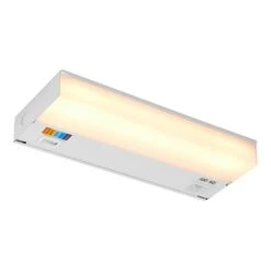 9 In. Hardwired 4.5-Watt White Integrated LED Under Cabinet Light, 5 CCT 2700K-5000K, 270 Lumens -Lamp Parts white maxxima under cabinet bar lights msl 905005 4f 1000