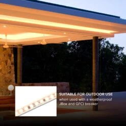 96 In. Hardwired, White, Integrated LED, Under Cabinet Light, 3680 Lumens, 3000K Warm White, 120-Volt Cove Light -Lamp Parts white maxxima under cabinet bar lights msl 964850w 44 1000