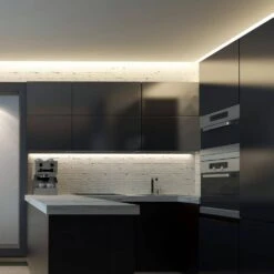 96 In. Hardwired, White, Integrated LED, Under Cabinet Light, 3680 Lumens, 3000K Warm White, 120-Volt Cove Light -Lamp Parts white maxxima under cabinet bar lights msl 964850w fa 1000