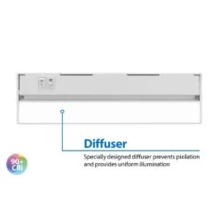NUC-5 Series 12.5 In. White Selectable LED Under Cabinet Light -Lamp Parts white nicor under cabinet bar lights nuc512swh 66 1000