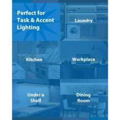 UCB Series 9 In. Hardwired White Selectable Integrated LED Under Cabinet Light With On/Off Switch -Lamp Parts white nicor under cabinet bar lights ucb109swh 1d 1000