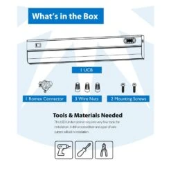 UCB Series 12 In. Hardwired White Selectable Integrated LED Under Cabinet Light With On/Off Switch 19 UCB Series 12 In. Hardwired White Selectable Integrated LED Under Cabinet Light With On/Off Switch -Lamp Parts white nicor under cabinet bar lights ucb112swh c3 1000
