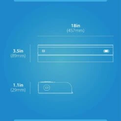UCB Series 18 In. Hardwired White Selectable Integrated LED Under Cabinet Light With On/Off Switch -Lamp Parts white nicor under cabinet bar lights ucb118swh fa 1000