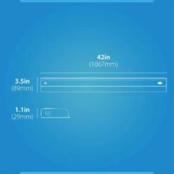 UCB Series 42 In. Hardwired White Selectable Integrated LED Under Cabinet Light With On/Off Switch -Lamp Parts white nicor under cabinet bar lights ucb142swh fa 1000