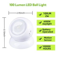 100 Lumen LED Battery Operated Integrated LED Puck Light 1PK 8 100 Lumen LED Battery Operated Integrated LED Puck Light 1PK -Lamp Parts white pinegreen lighting puck lights cl bl100w c3 1000