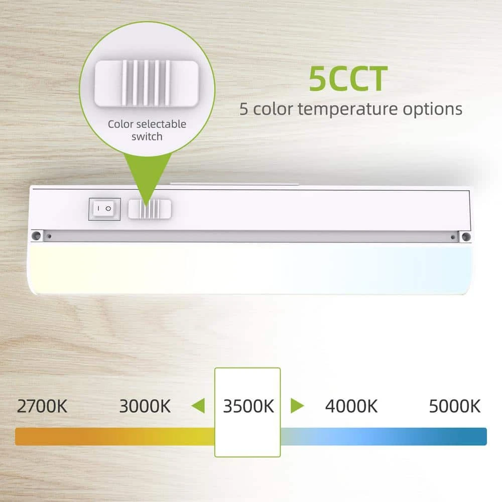 18 In. 2.95 In Direct Wire Or Plug-in White Integrated LED Linkable Under Cabinet Light (1PK) 7 18 In. 2.95 In Direct Wire Or Plug-in White Integrated LED Linkable Under Cabinet Light (1PK) - Image 5