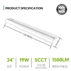24 In. Length 2.95 In. Width Direct Wire Or Plug-in White Integrated LED Linkable Under Cabinet Light (1PK) -Lamp Parts white pinegreen lighting under cabinet bar lights cl hcul02 24cct 4f 1000