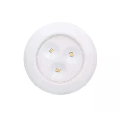 3 In. Round White Integrated LED Battery Operated Puck Light (3-Pack) -Lamp Parts white puck lights ba002 wh 40 1000