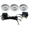 Enviro White Metal LED Puck Light Kit (3-Pack) -Lamp Parts white puck lights i k3hplwh 64 1000