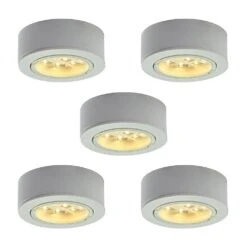 3 In. 3000k Warm Light New Construction And Remodel Recessed Intergrated LED Kit 120-Volt Plastic Pucks- White (5-pack)