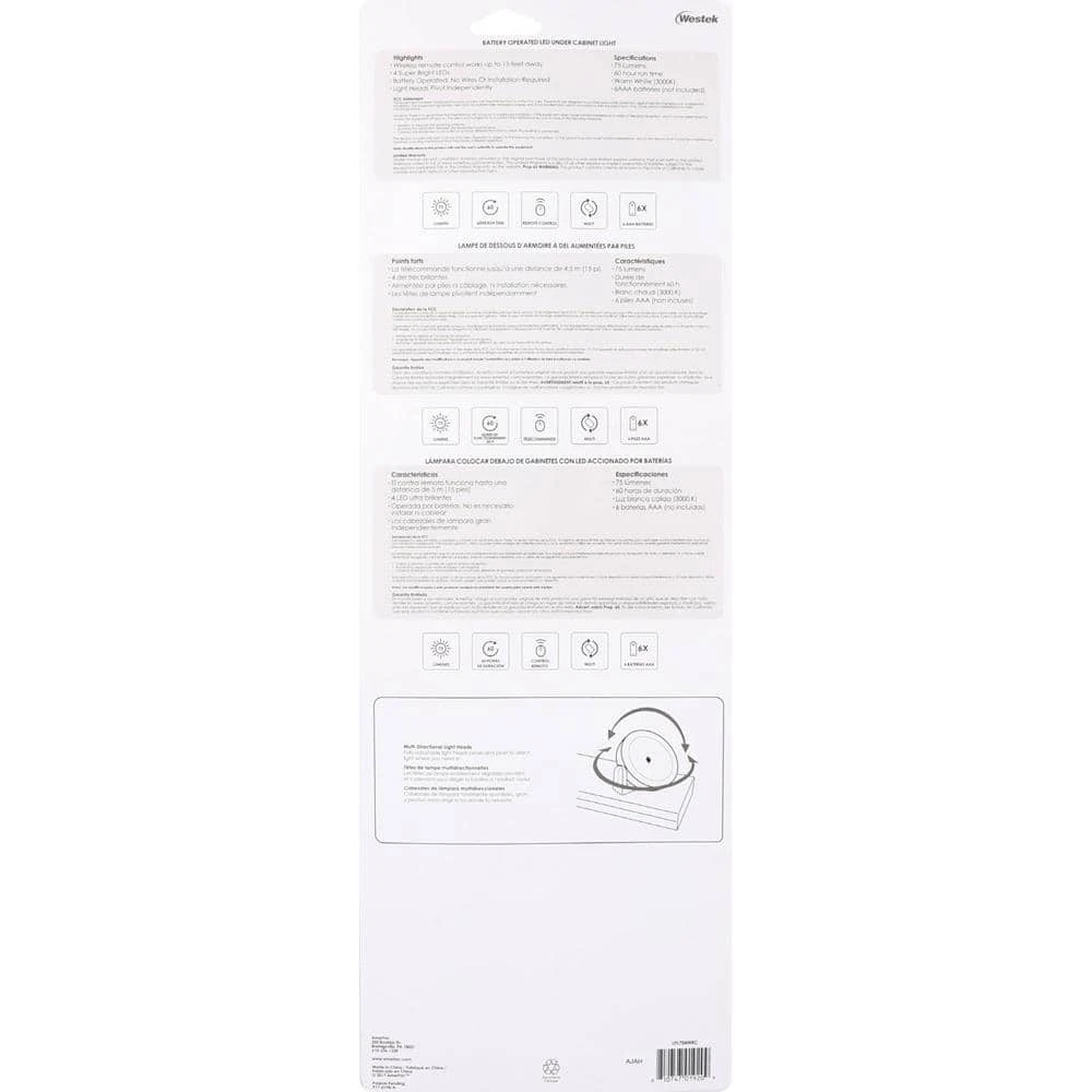 2.25 In. White LED Track-Light With Remote 9 2.25 In. White LED Track-Light With Remote - Image 7