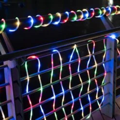 Outdoor 35.7 Ft. Solar Powered Color Changing Light LED Rope Light With 8 Modes (2-Pack) -Lamp Parts white rope lights s l xgzc wh1 fa 1000