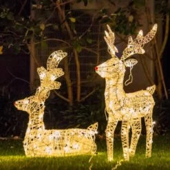 Outdoor 35.7 Ft. Solar Powered Warm White LED Rope Light With 8 Modes (2-Pack) (2-Piece) -Lamp Parts white rope lights s l xgzn wh1 fa 1000