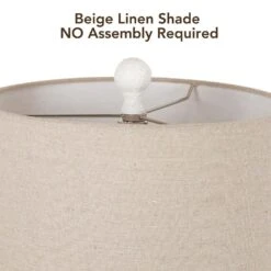 22 In. Farmhouse White Ceramic Jar Table Lamps 1 Pack For Bedroom, Living Room (led Bulbs Included) -Lamp Parts white rottogoon table lamps wylp459aw1 a0 1000