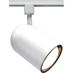 1-Light White Incandescent Track Lighting Head