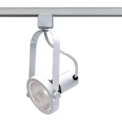 1-Light PAR30 White Gimbal Ring Track Lighting Head