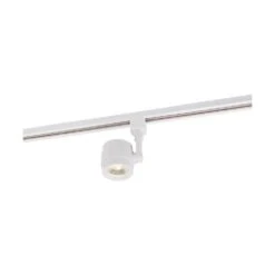 White Integrated LED Linear Track Step Head 24° Beam Angle -Lamp Parts white satco track lighting heads th496 4f 1000