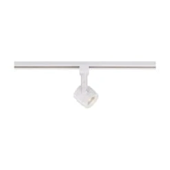White Integrated LED Linear Track Step Head 36° Beam Angle -Lamp Parts white satco track lighting heads th497 1f 1000