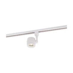 White Integrated LED Linear Track Step Head 36° Beam Angle -Lamp Parts white satco track lighting heads th497 4f 1000