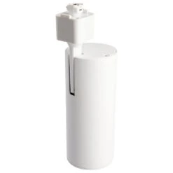 White Integrated LED Fixed Track Cylinder Head, 20-Watt 3000K -Lamp Parts white satco track lighting heads th613 1f 1000