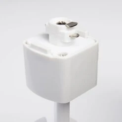 White Integrated LED Fixed Track Cylinder Head, 20-Watt 3000K -Lamp Parts white satco track lighting heads th613 fa 1000