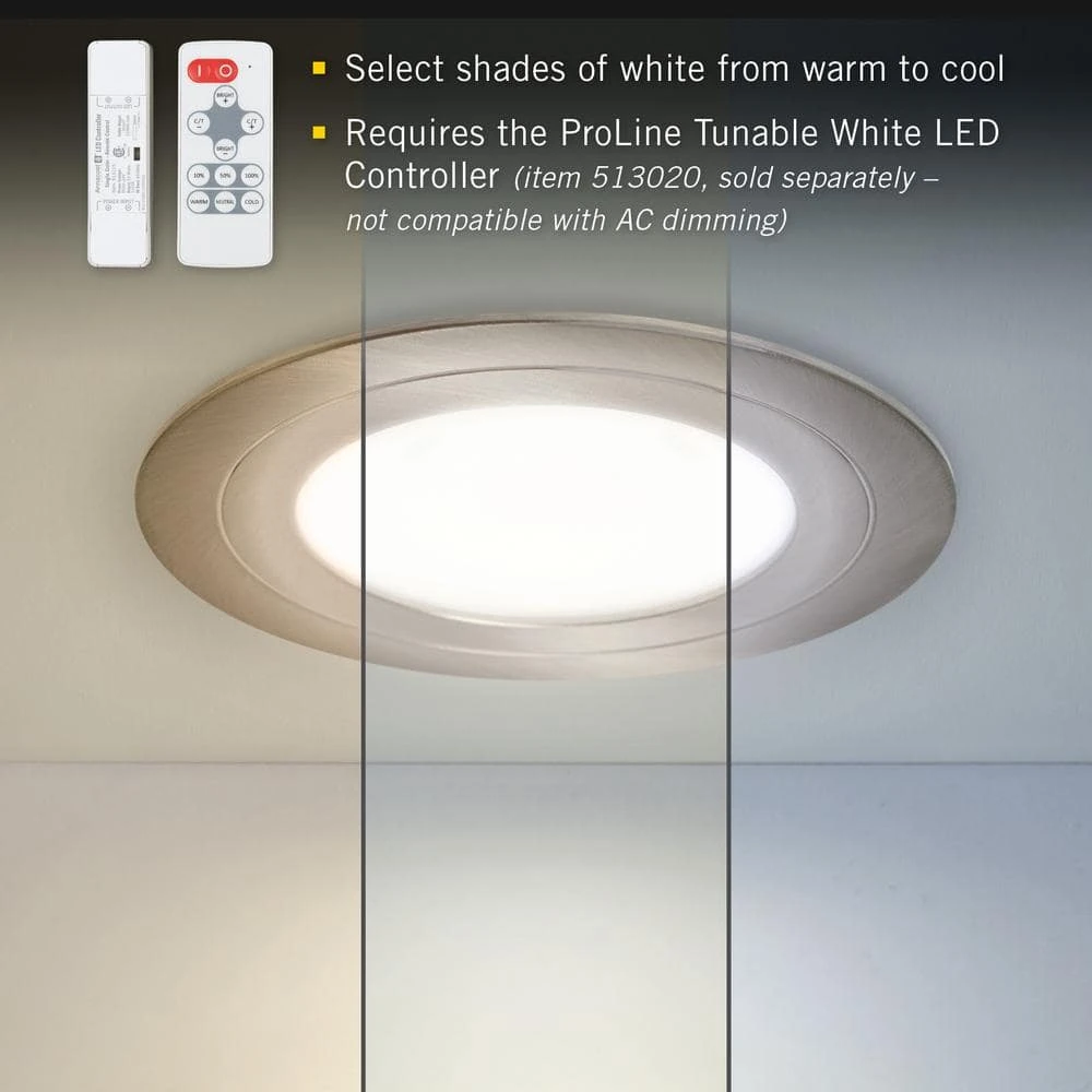 PureVue Tunable LED Undercabinet Puck Light, CCT 2700K - 5000K, Matte White 5 PureVue Tunable LED Undercabinet Puck Light, CCT 2700K - 5000K, Matte White - Image 3