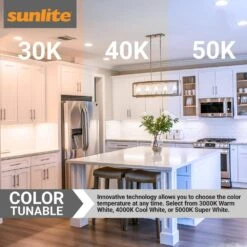 Sunlite Plug-In 22 In. Linkable Adjustable 3 Color Selectable CCT 3000K 4000K 5000K White LED Under Cabinet Light -Lamp Parts white sunlite under cabinet bar lights hd03098 1 fa 1000