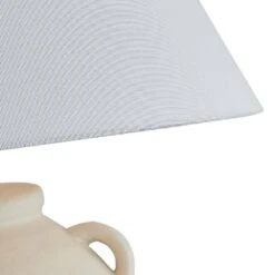 17 In. White Vintage Dimmable Ceramic Bedroom Living Room Bedside Desk Nightstand Tall Table Lamps USB Port -Lamp Parts white table lamps t194 wh s 44 1000