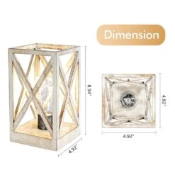 8.9 In. 2-Pack Retro Battery Powered Indoor Table Lamps, White Finish -Lamp Parts white table lamps wbtl jh10 wh 1f 1000