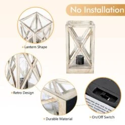 8.9 In. 2-Pack Retro Battery Powered Indoor Table Lamps, White Finish -Lamp Parts white table lamps wbtl jh10 wh fa 1000