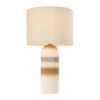 26.8 In. White Brown Ceramic Table Lamp, 3-Way Dimmable Nightstand Lamps -Lamp Parts white uixe table lamps ssl 2003wb 1 64 1000