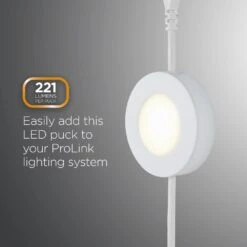 ProLink Plug-in LED Under Cabinet Puck Lights (5-Pack) -Lamp Parts white ultra prograde puck lights 55215 t1 c3 1000