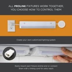 ProLink Plug-in LED Under Cabinet Puck Light, Add-On -Lamp Parts white ultra prograde puck lights 55222 t1 44 1000
