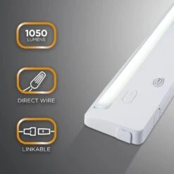 ProLink Hardwired 18 In. LED White Under Cabinet Light, Linkable, 3 Color Temperature Options -Lamp Parts white ultra prograde under cabinet bar lights 47935 t1 1d 1000