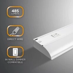 ProWire Direct Wire 12 In. LED White Under Cabinet Light -Lamp Parts white ultra prograde under cabinet bar lights 64764 t1 c3 1000