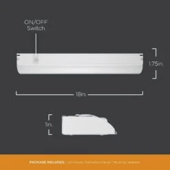 ProWire Direct Wire 18 In. LED White Under Cabinet Light -Lamp Parts white ultra prograde under cabinet bar lights 64765 t1 40 1000