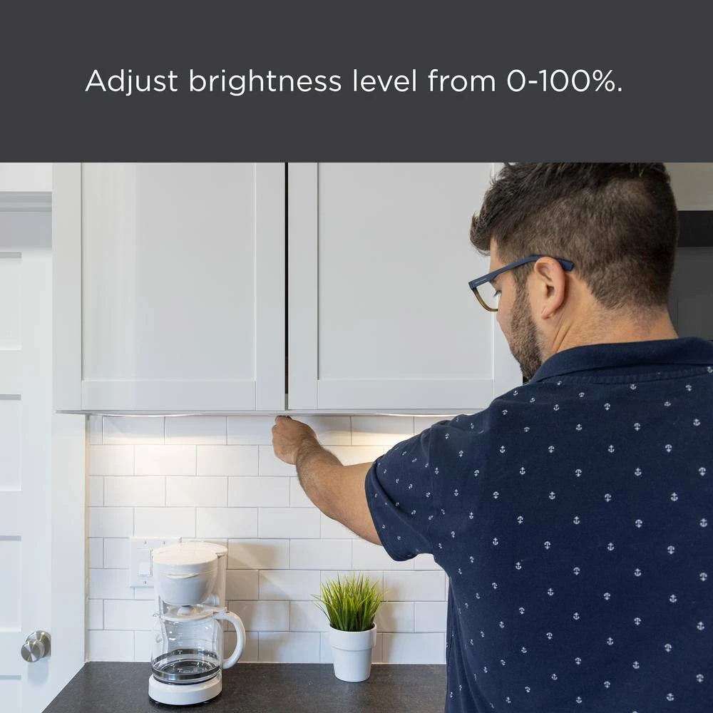 18 In. Plug-In White Integrated LED Under Cabinet Light, Bundled With ProLink In-Line Module (Sliding Dimmer) 4 18 In. Plug-In White Integrated LED Under Cabinet Light, Bundled With ProLink In-Line Module (Sliding Dimmer) - Image 2