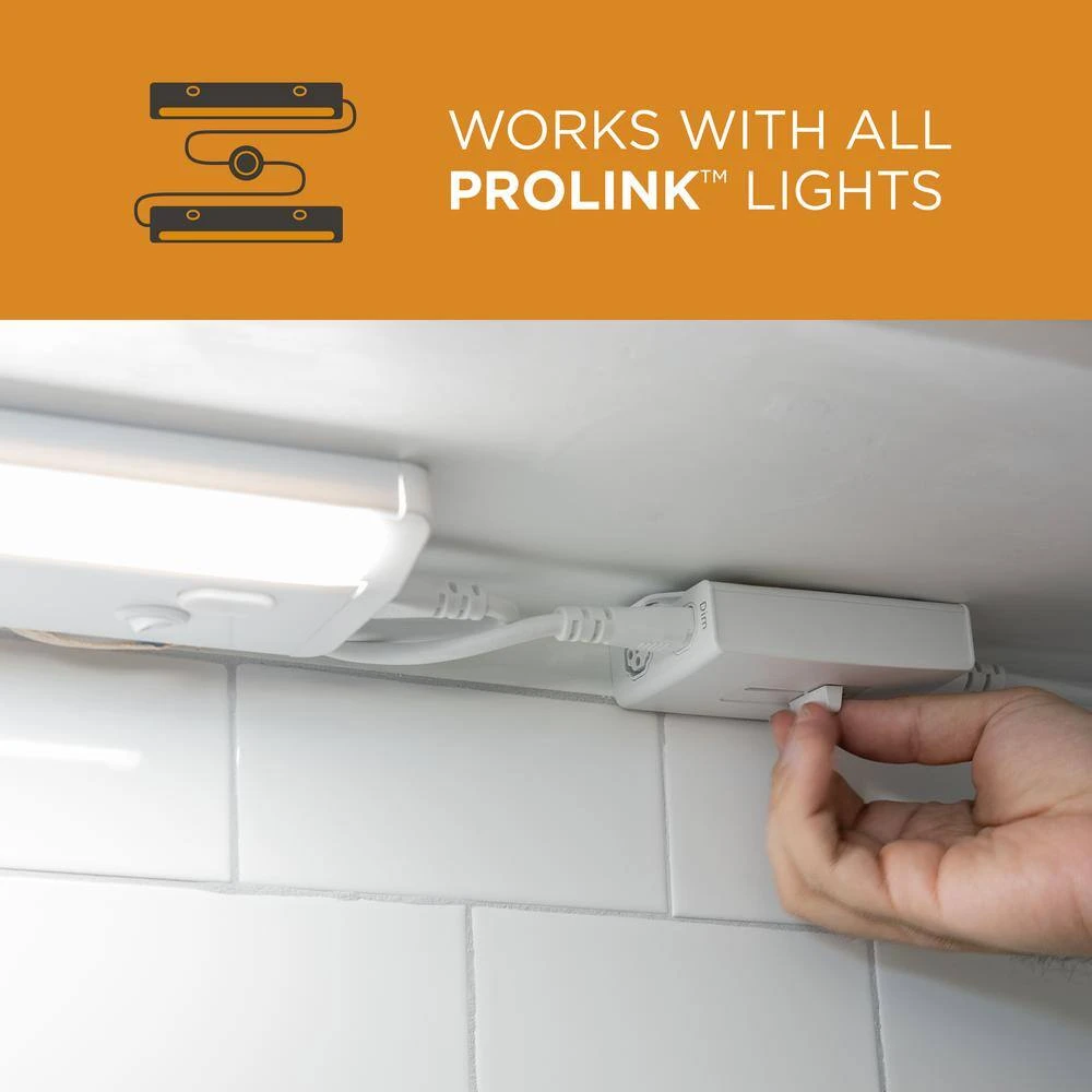 18 In. Plug-In White Integrated LED Under Cabinet Light, Bundled With ProLink In-Line Module (Sliding Dimmer) 12 18 In. Plug-In White Integrated LED Under Cabinet Light, Bundled With ProLink In-Line Module (Sliding Dimmer) - Image 10