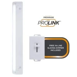 24 In. Plug-In White Integrated LED Under Cabinet Light, Bundled With ProLink In-Line Module (Sliding Dimmer)