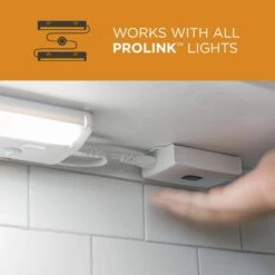 24 In. Plug-In White Integrated LED Under Cabinet Light, Bundled With ProLink In-Line Module (Motion Sensing) -Lamp Parts white ultra prograde under cabinet bar lights 83599 d4 1000