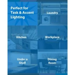 UCB Series 21 In. Hardwired White Selectable Integrated LED Under Cabinet Light -Lamp Parts white under cabinet bar lights ucb121snwh 1d 1000