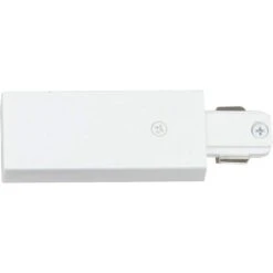 White Live End Connector/Conduit Connector For 120-Volt 2-Circuit/1-Neutral Track Systems