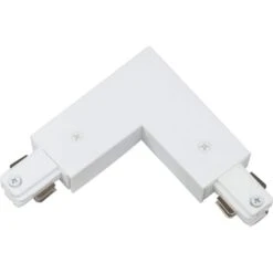 White "L" Connector (90) For 120-Volt 2-Circuit/1-Neutral Track Systems