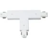 White "T" Connector For 120-Volt 2-Circuit/1-Neutral Track Systems