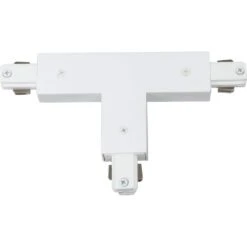 White "T" Connector For 120-Volt 2-Circuit/1-Neutral Track Systems