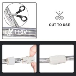 Outdoor 150 Ft. 110-Volt Plug-In White Color Changing Light LED Rope Light -Lamp Parts white walsport rope lights usli1003cw 76 1000